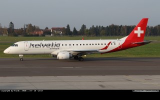 Bild: 16789 Fotograf: Frank Airline: Helvetic Airways Flugzeugtype: Embraer 190-100LR